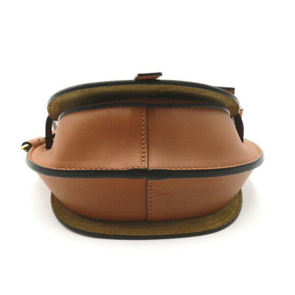 LOEWE Gate Dual Shoulder Bag Calfskin Leather Jacquard Brown Tan - Picture 4 of 10